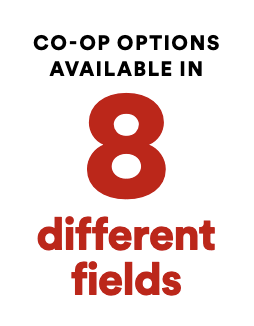 Co-op options available in 8 different fields